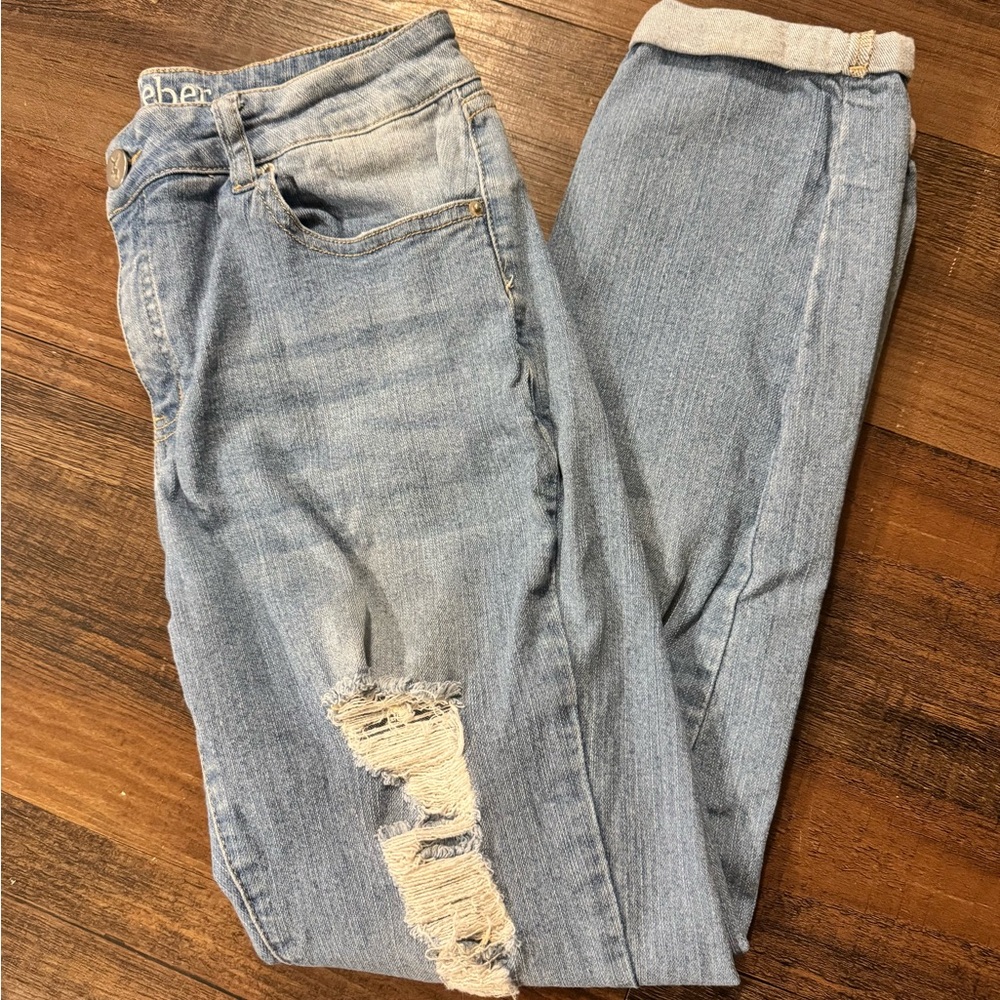 Resfeber Los Angeles Jeans Girls Size 8 Skinny Boyfriend Jeans Distressed
